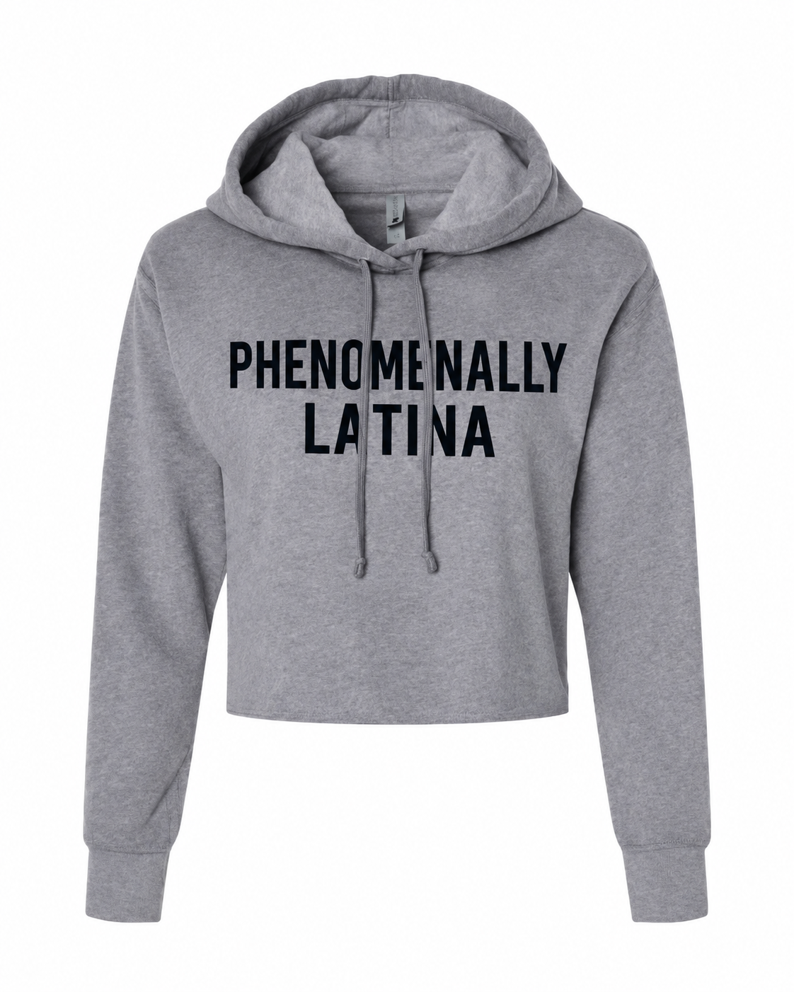 Laguna Sueded Raw Edge Crop Hoodie