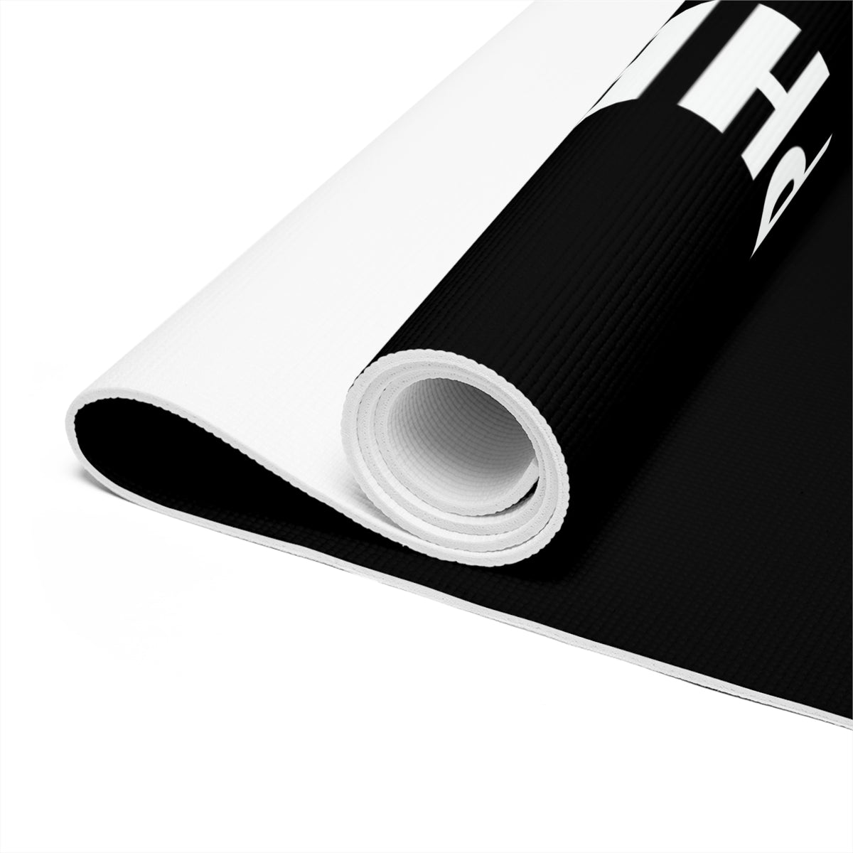 Phenomenally Latina Foam Yoga Mat | White Vertical Text
