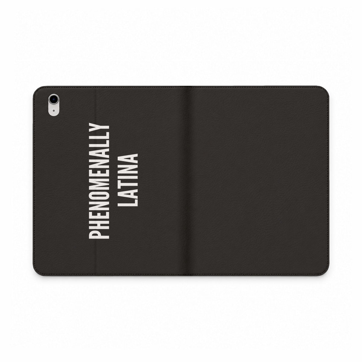 Phenomenally Latina Tablet Folio Case | Black, Vertical White Text