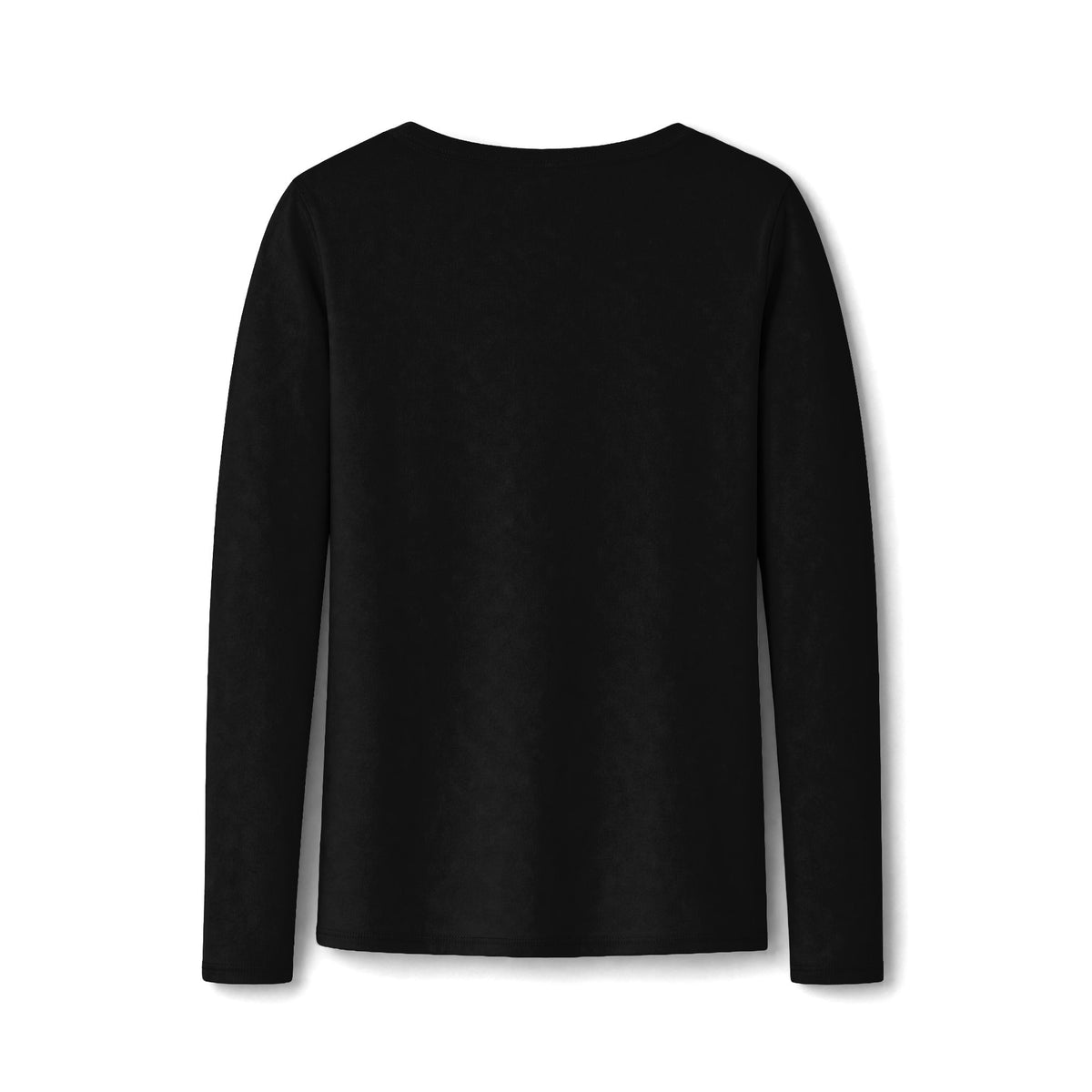 Plain White V-Neck Long Sleeve Tee