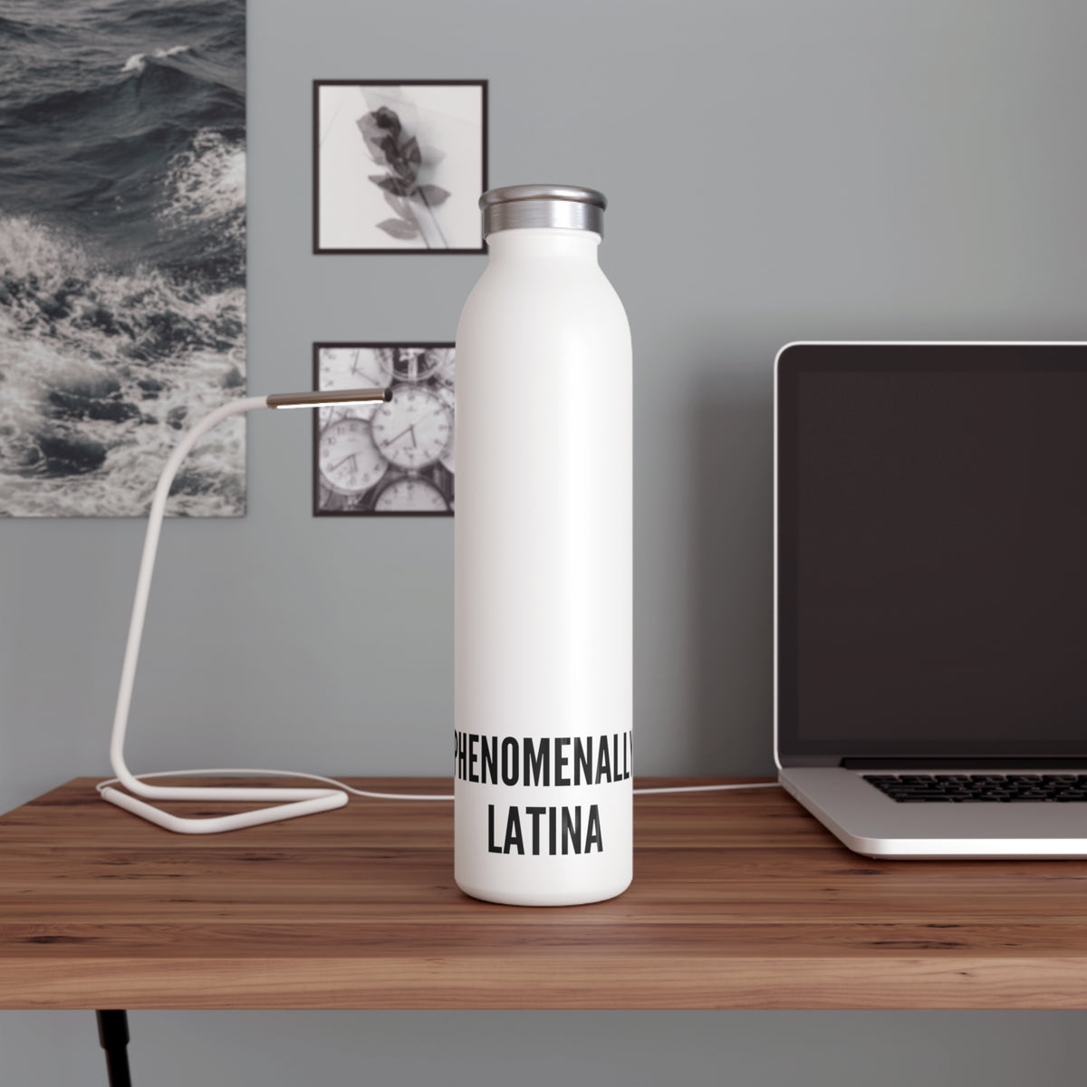 Phenomenally Latina Slim Water Bottle | Stainless Steel Travel Bottle