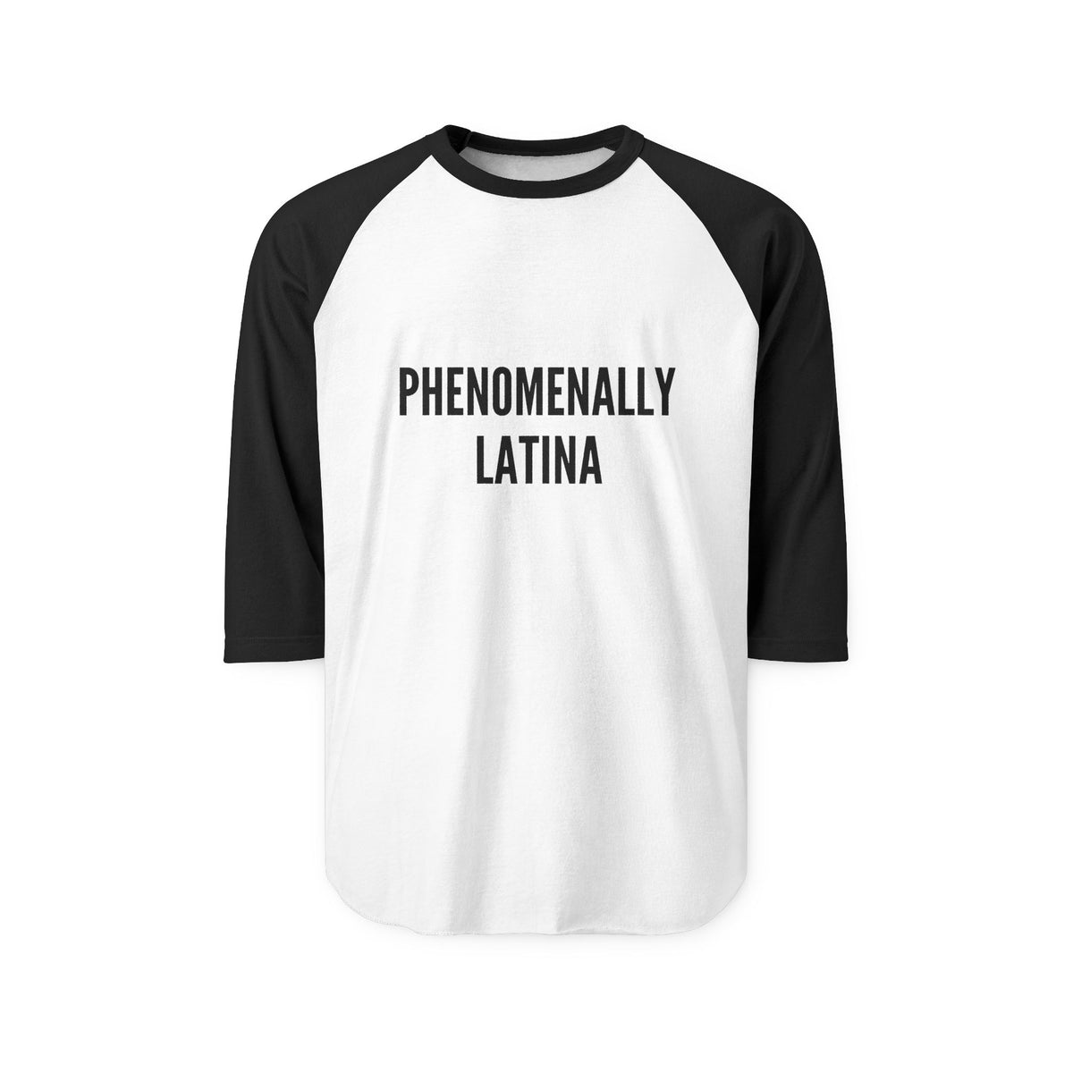 Phenomenally Latina Raglan Shirt | Text Pride Baseball Tee