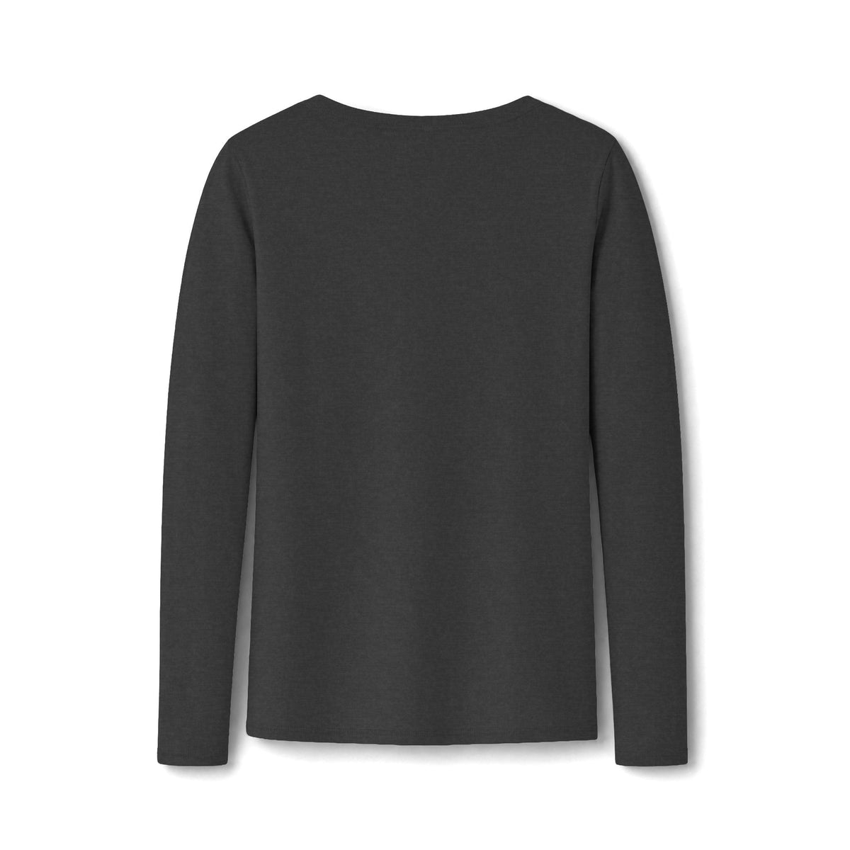 Plain White V-Neck Long Sleeve Tee