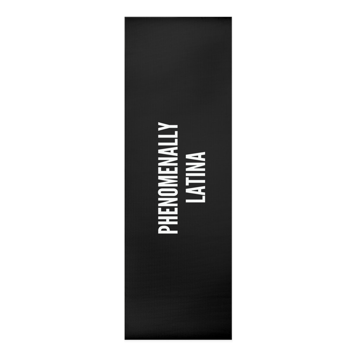 Phenomenally Latina Foam Yoga Mat | White Vertical Text
