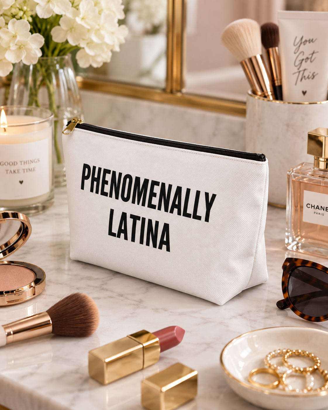 Phenomenally Latina Accessory Pouch | T-Bottom Makeup Bag