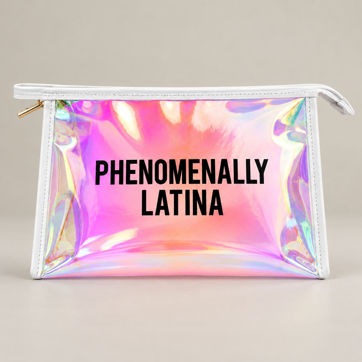 Phenomenally Latina Makeup Bag | Holographic Cosmetic Pouch