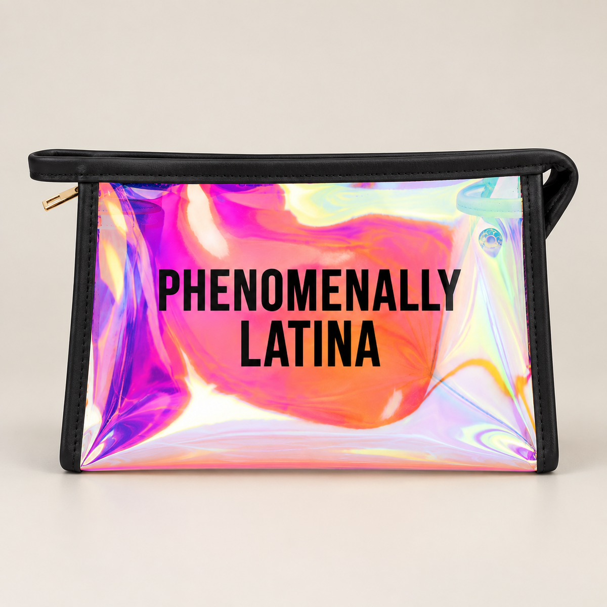 Phenomenally Latina Makeup Bag | Holographic Cosmetic Pouch