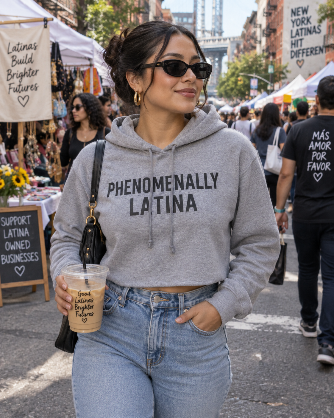 Laguna Sueded Raw Edge Crop Hoodie