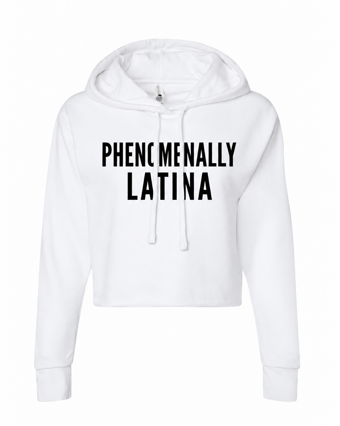Laguna Sueded Raw Edge Crop Hoodie