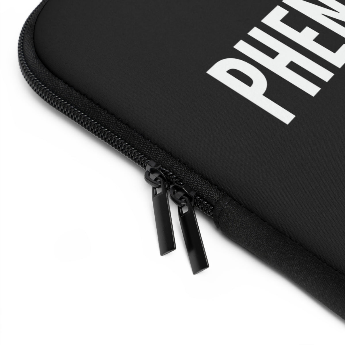 Phenomenally Latina Laptop Sleeve | Bold Text, Black Neoprene